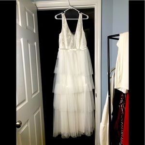 Lace tulle white  Wedding/Prom/Pageant Dress